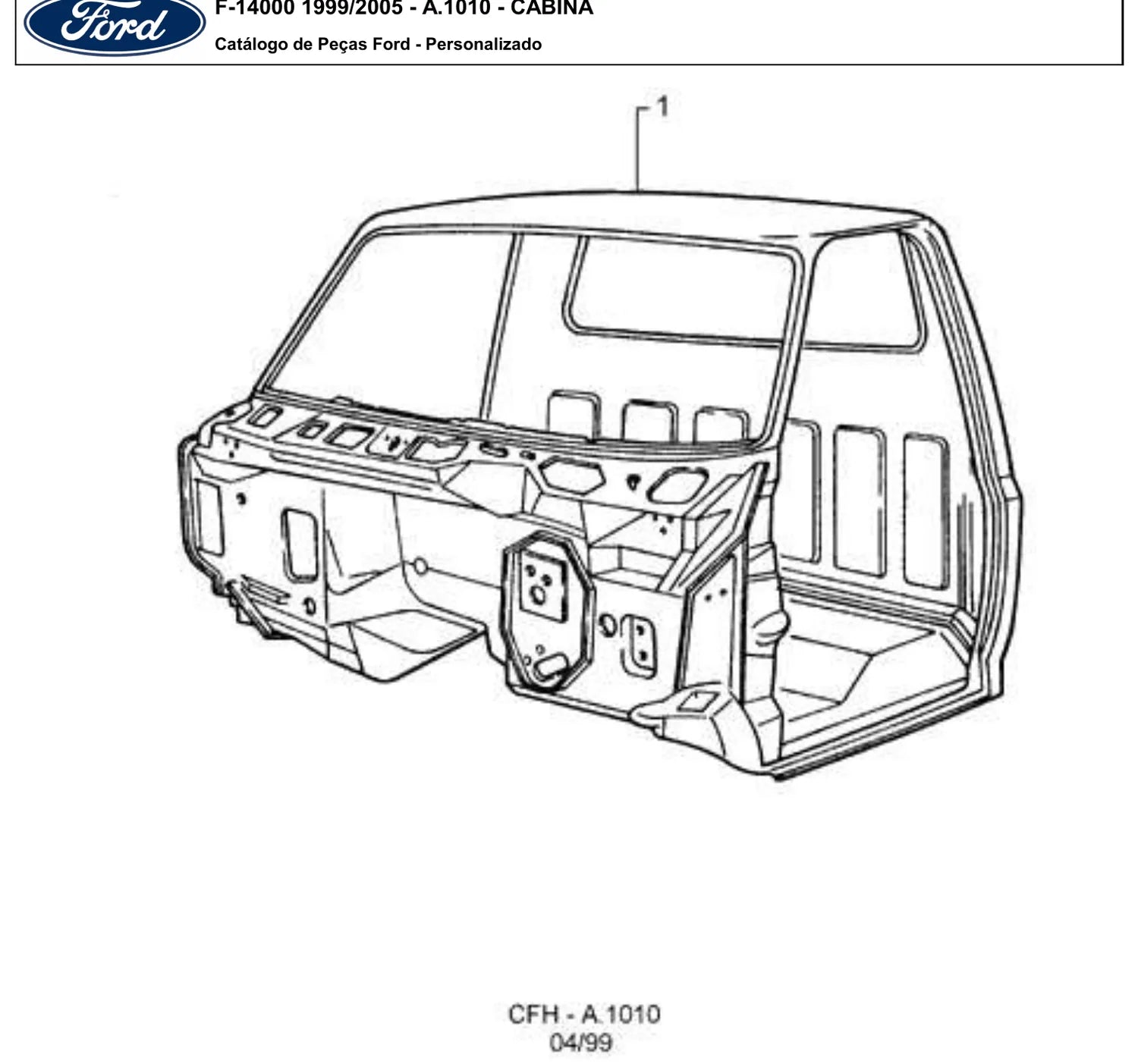 Catálogo de Peças Ford F-14000 1999-2005 — vista explodida 2 (pág. 112 do PDF)