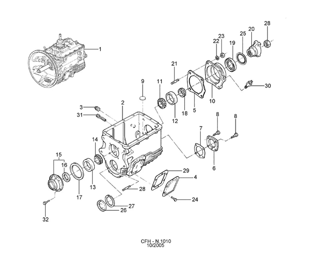 Catálogo de Peças Ford F-16000 — vista explodida 2