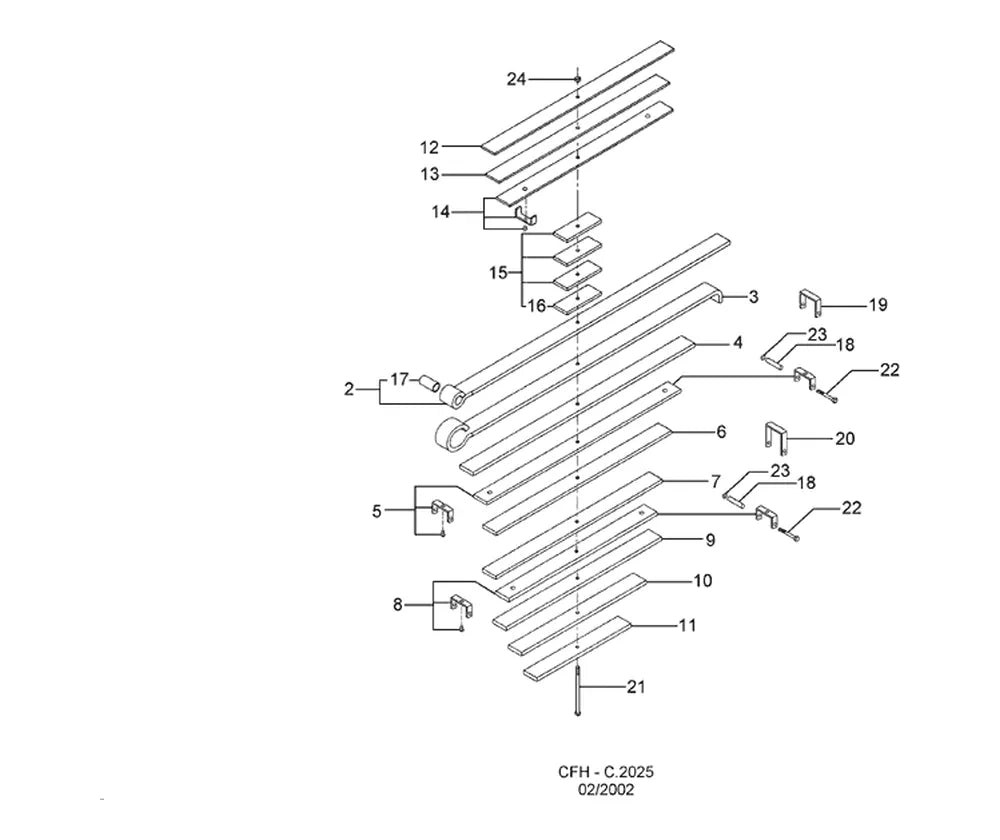 Catálogo de Peças Ford F-16000 — vista explodida 3