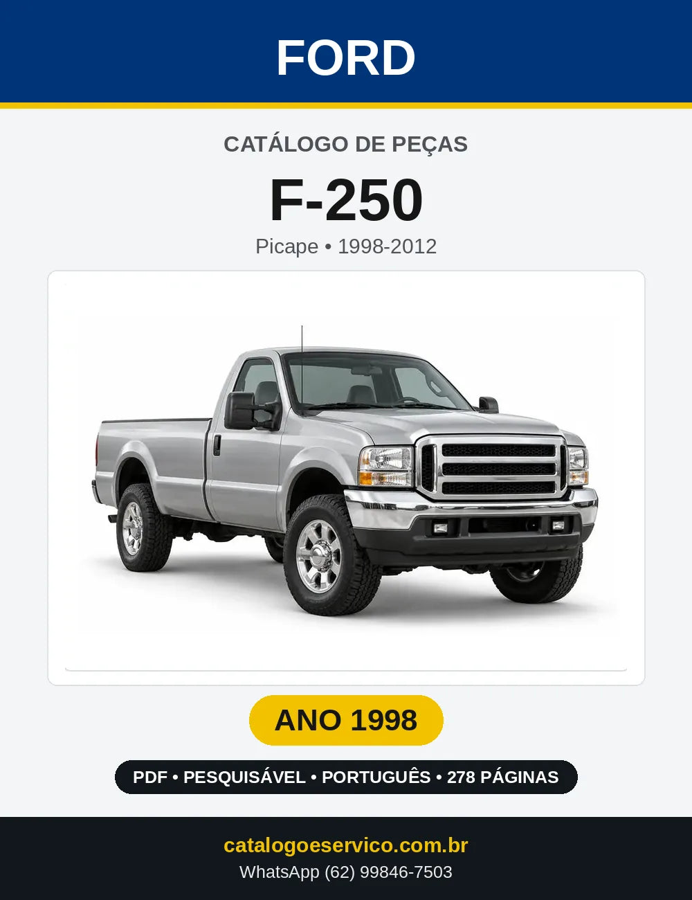 Catálogo de Peças Ford F-250 1998 — 278 páginas