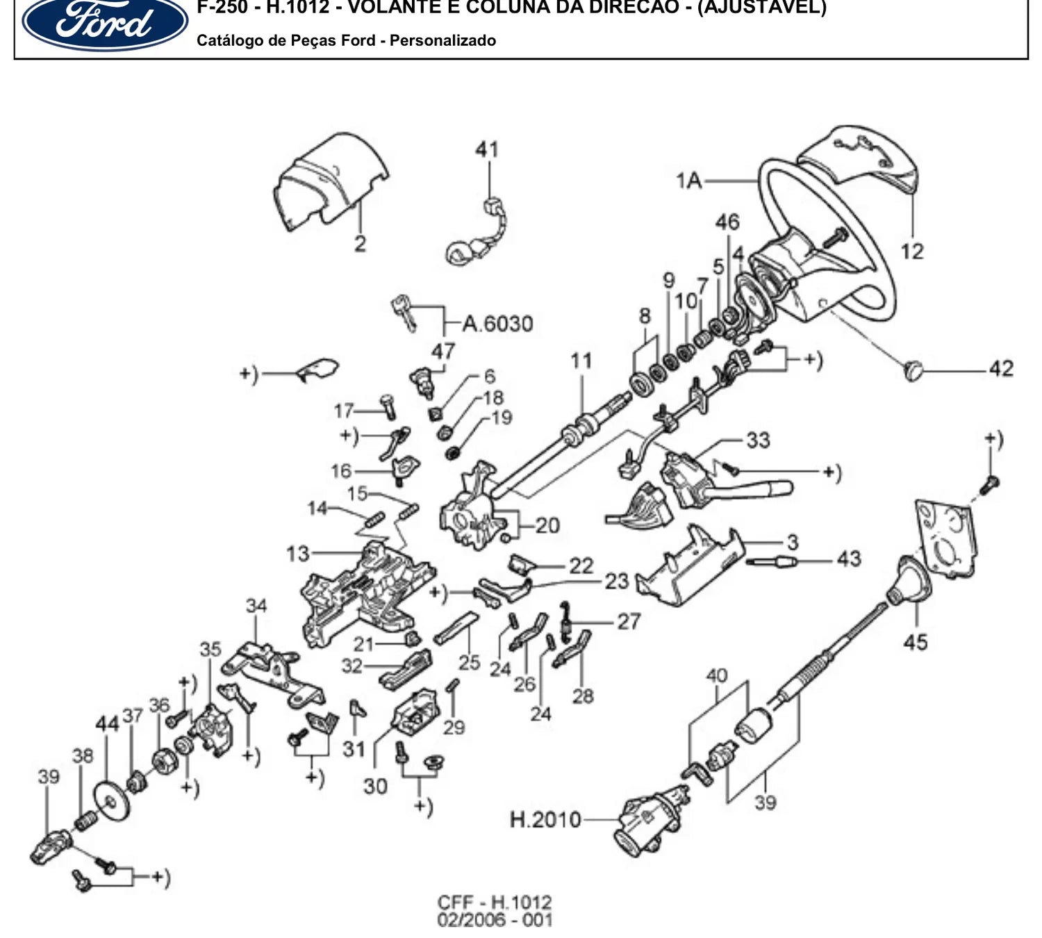 Catálogo de Peças Ford F-250 todas 1998-2012 — vista explodida 1 (pág. 359 do PDF)