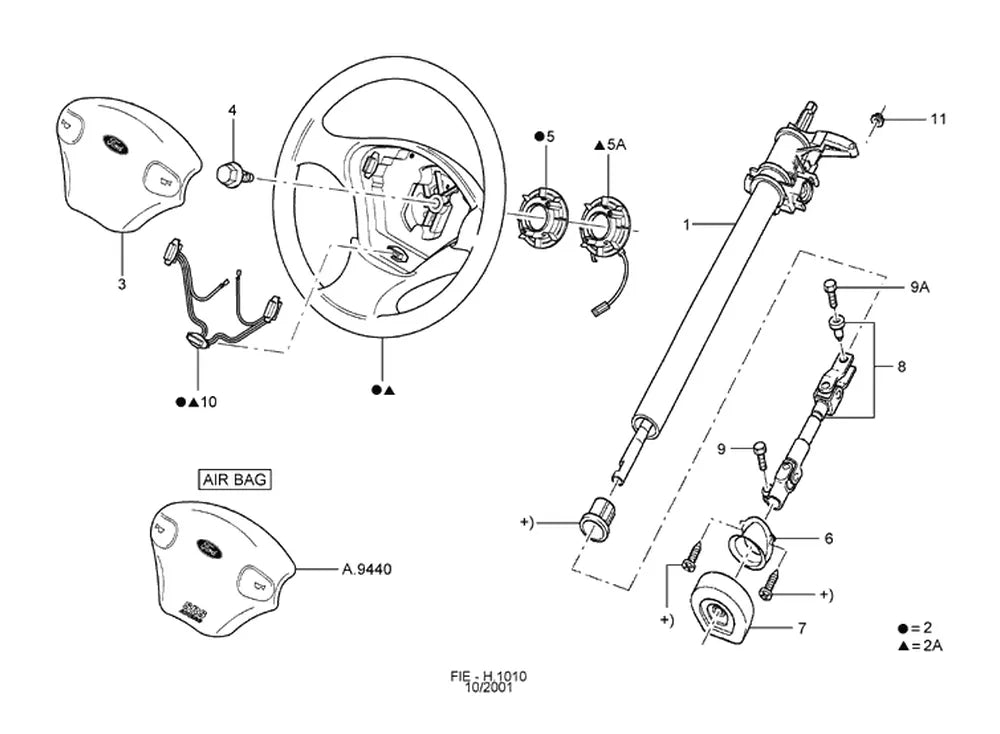 Catálogo de Peças Ford Fiesta — vista explodida 3