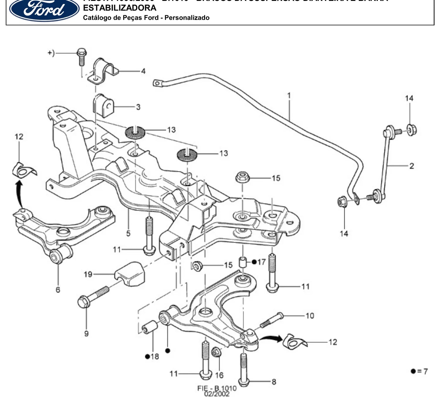 Catálogo de Peças Ford Fiesta e Fiesta Sedan Endura, Zetec-SE e Rocam (1996-2006) — vista explodida 3 (pág. 299 do PDF)
