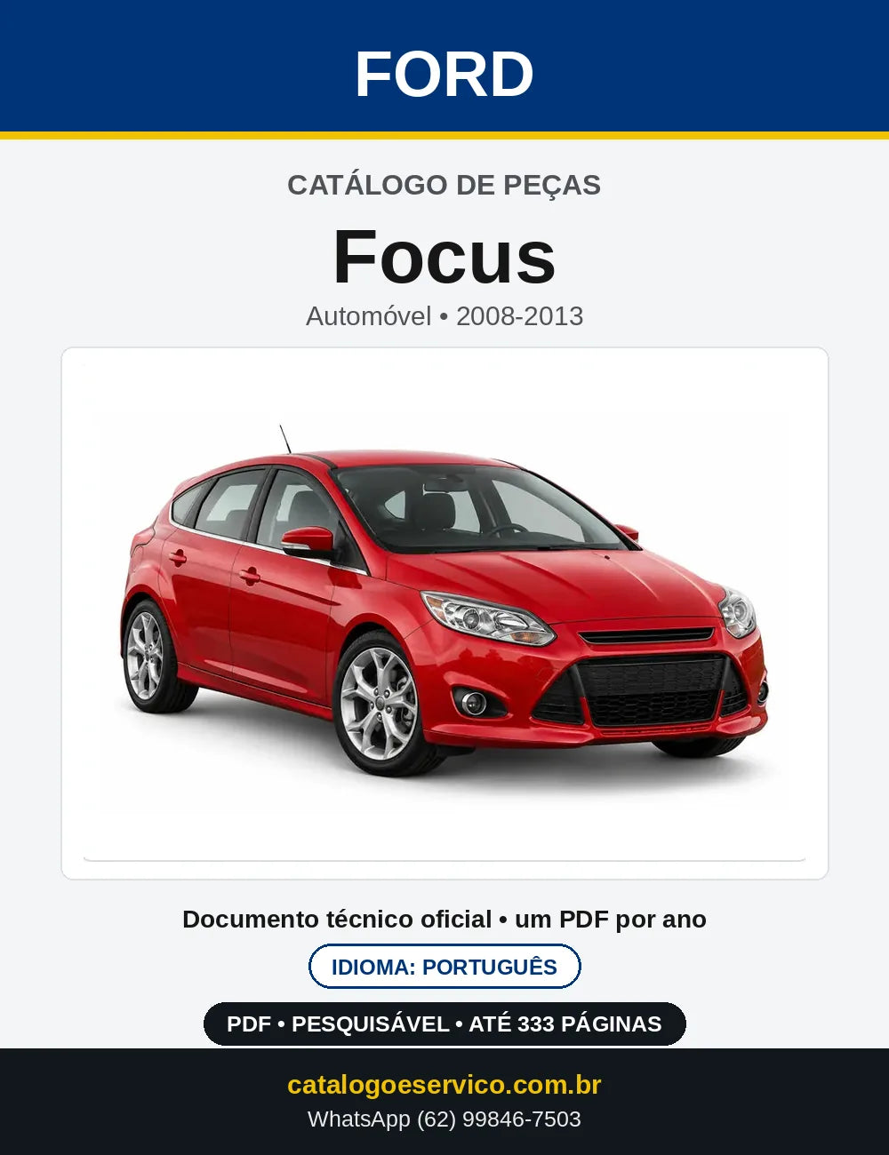 Catálogo de Peças Ford Focus 2008-2013 — capa