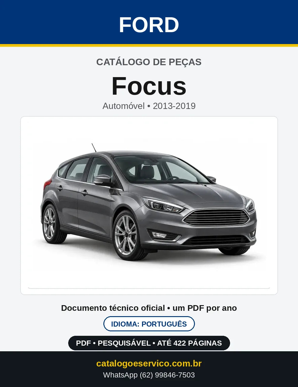 Catálogo de Peças Ford Focus 2013-2019 — capa