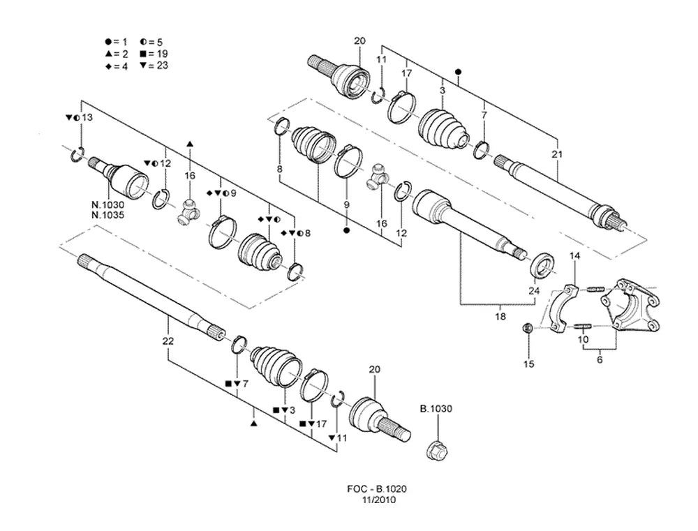 Catálogo de Peças Ford Focus — vista explodida 3