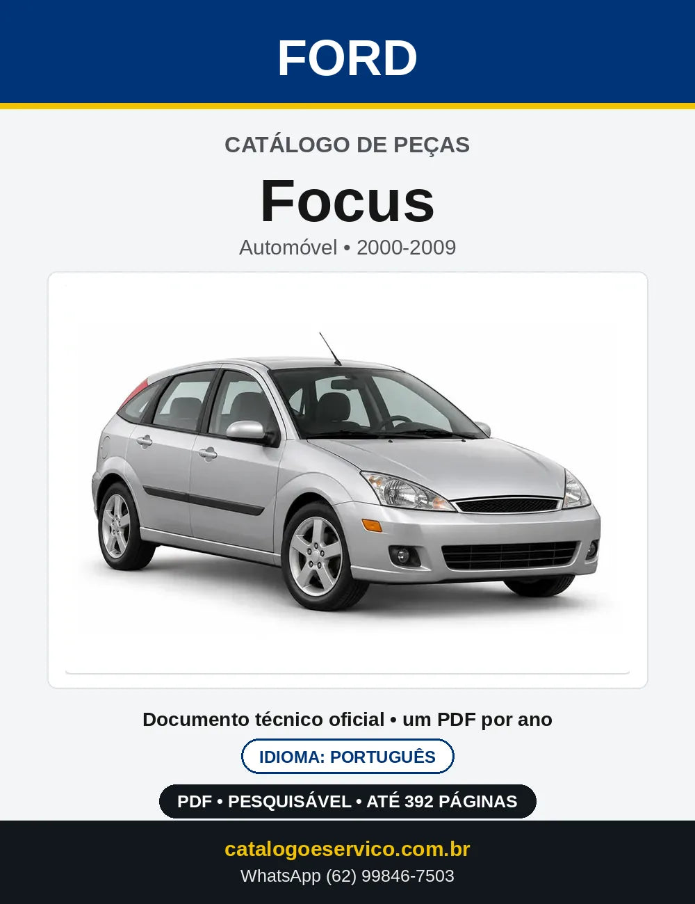 Catálogo de Peças Ford Focus 2000-2009 — capa