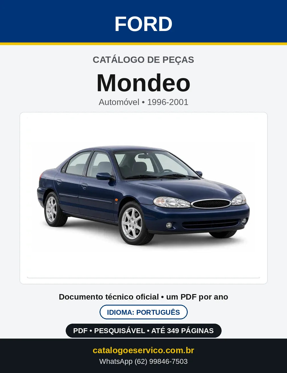 Catálogo de Peças Ford Mondeo 1996-2001 — capa