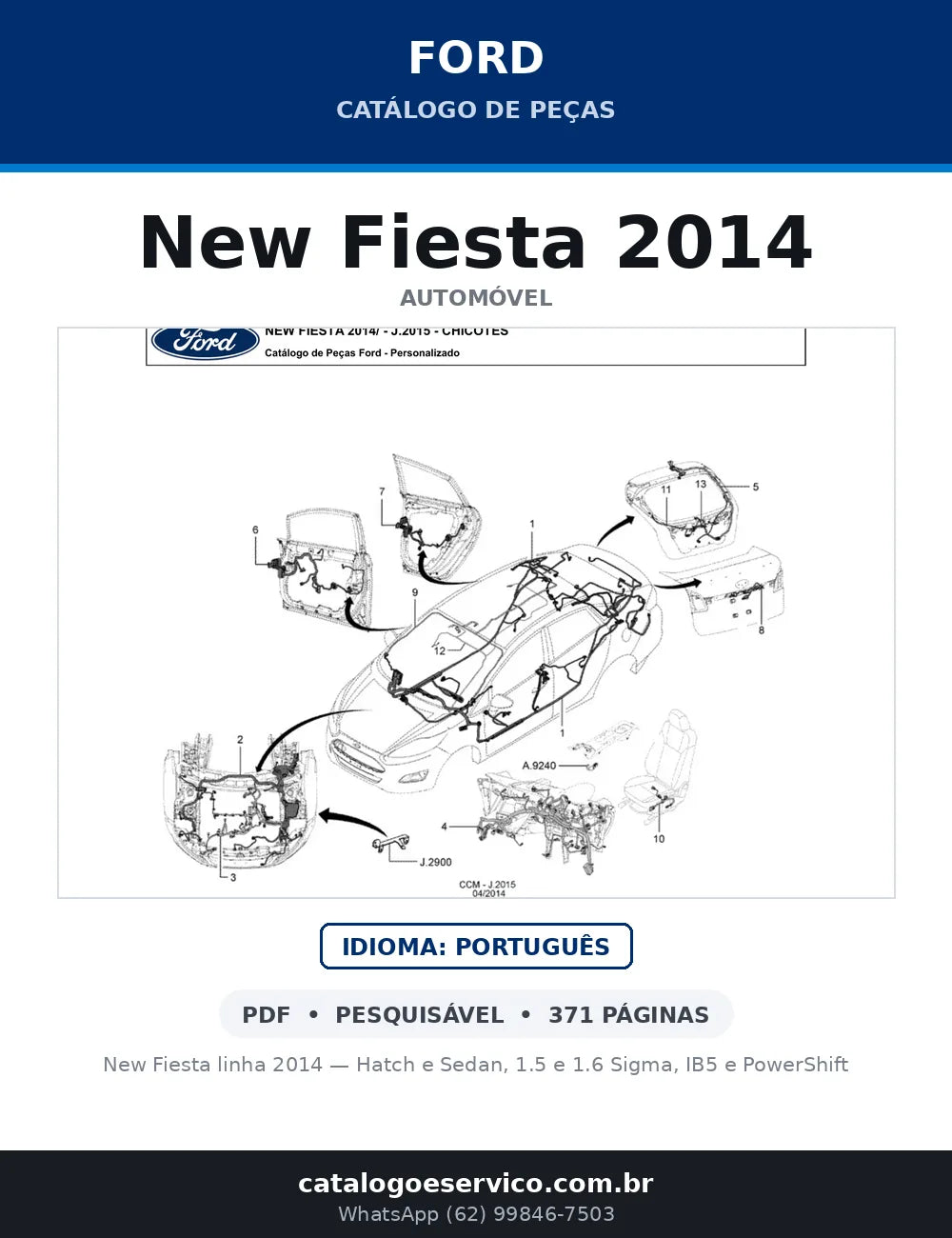 Catálogo de Peças Ford New Fiesta 1.5 e 1.6 16V (2014 em diante) — capa