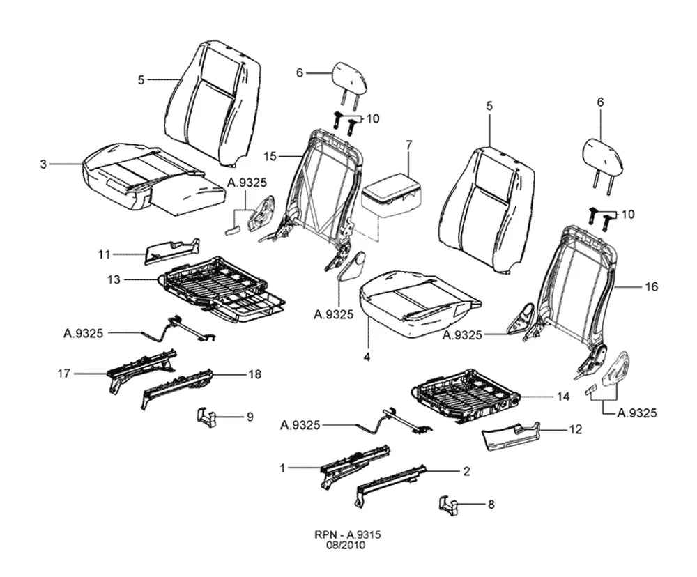 Catálogo de Peças Ford Ranger — vista explodida 4