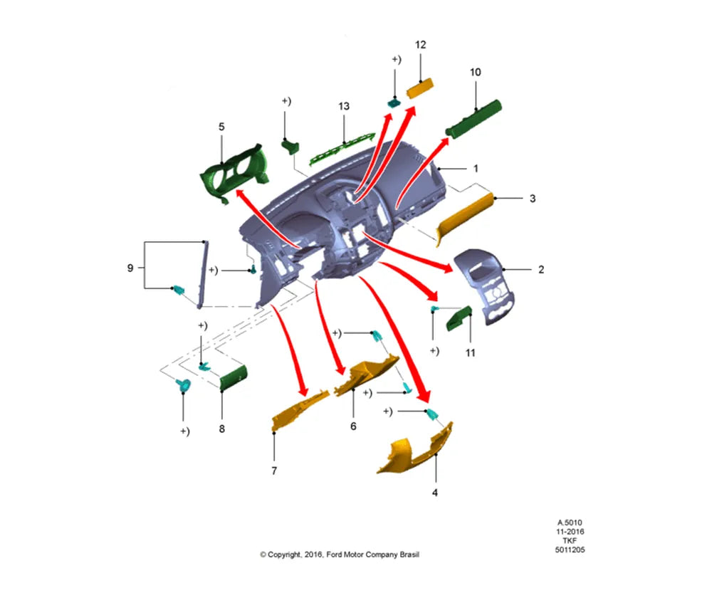 Catálogo de Peças Ford Ranger — vista explodida 4