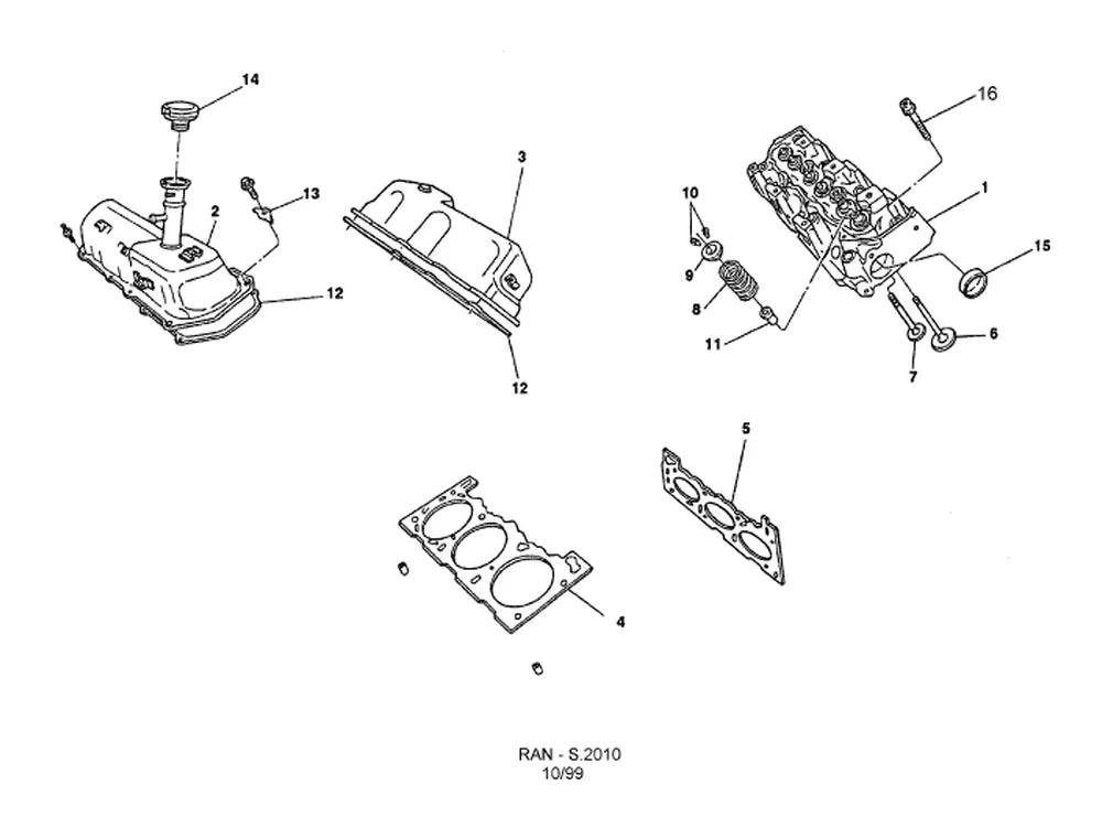 Catálogo de Peças Ford Ranger — vista explodida 1
