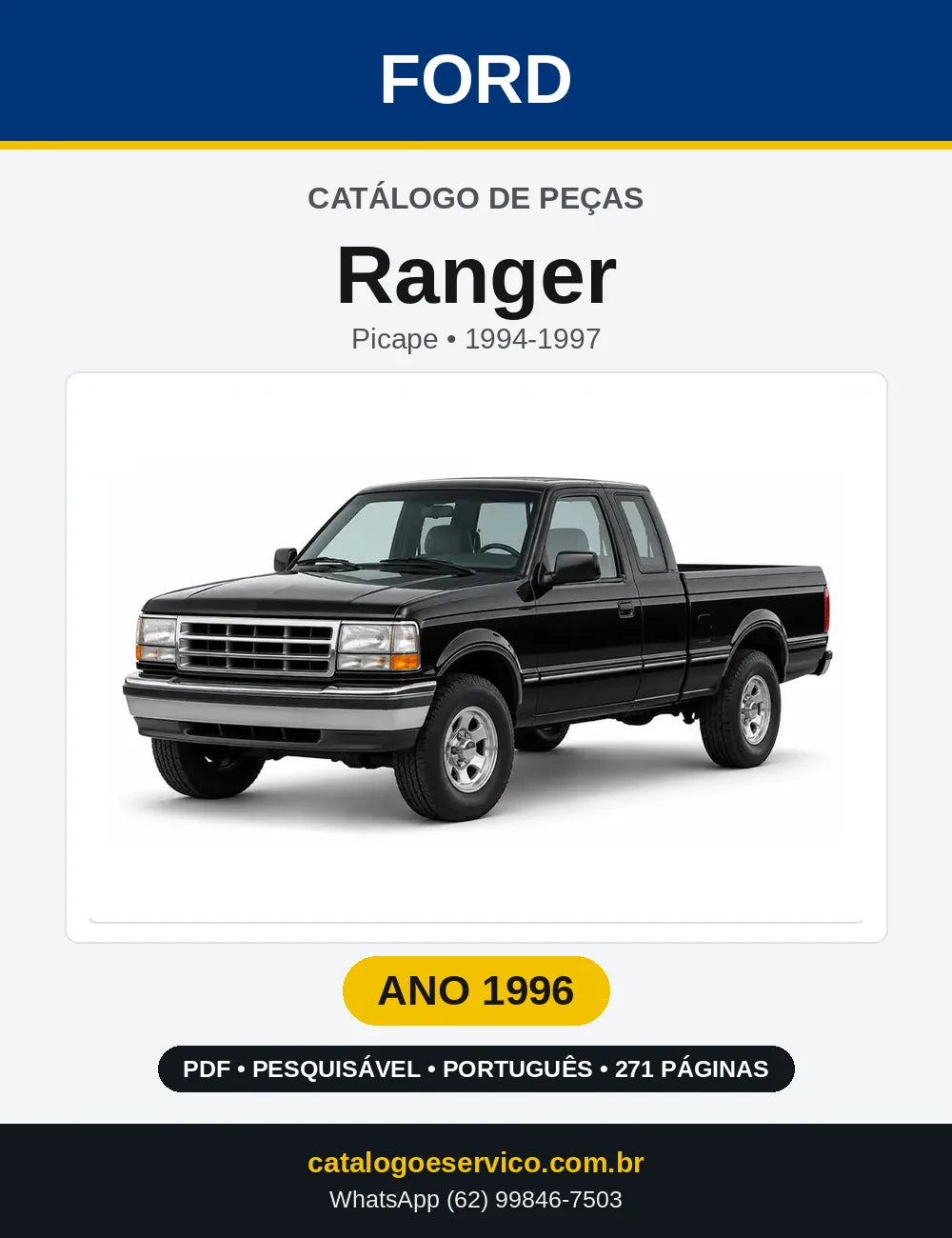 Catálogo de Peças Ford Ranger 1996 — 271 páginas
