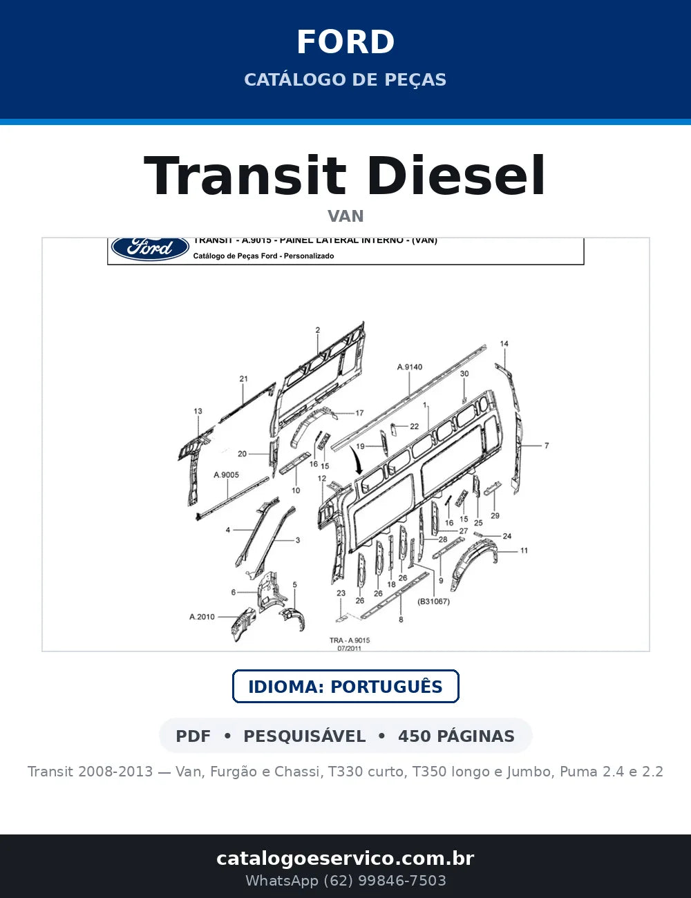 Catálogo de Peças Ford Transit Diesel (2008-2013) — capa