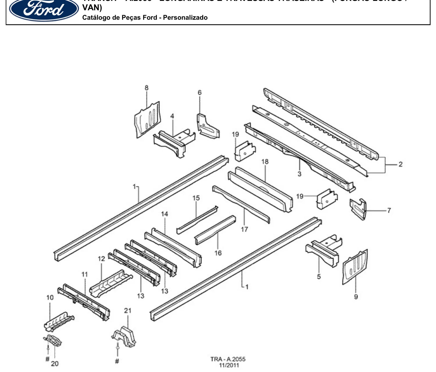 Catálogo de Peças Ford Transit Diesel (2008-2013) — vista explodida 2 (pág. 27 do PDF)