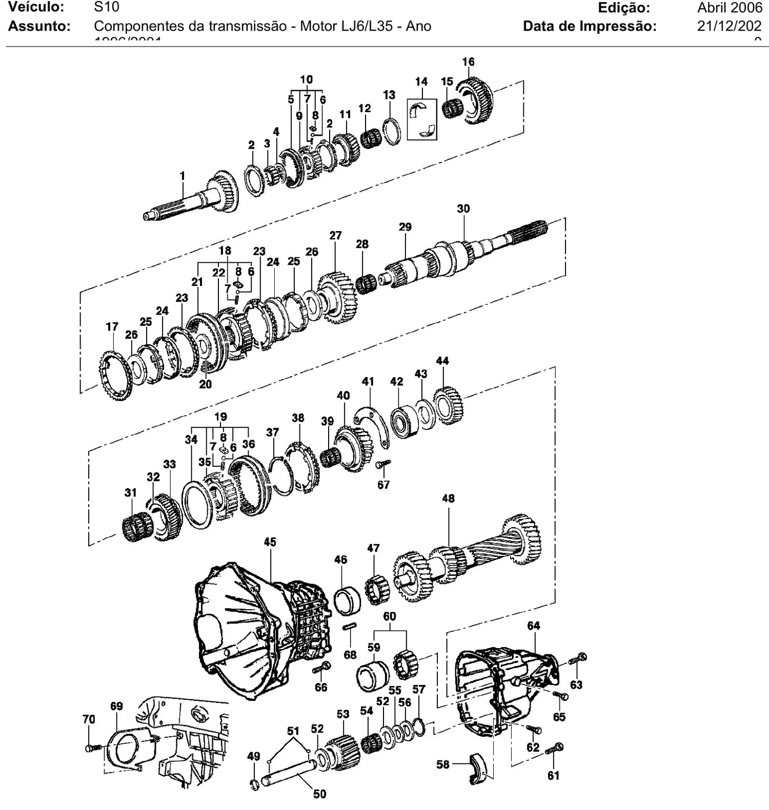 Catálogo de Peças Chevrolet Blazer e S10 1996-2006 (gasolina e diesel) — vista explodida 2 (pág. 302 do PDF)
