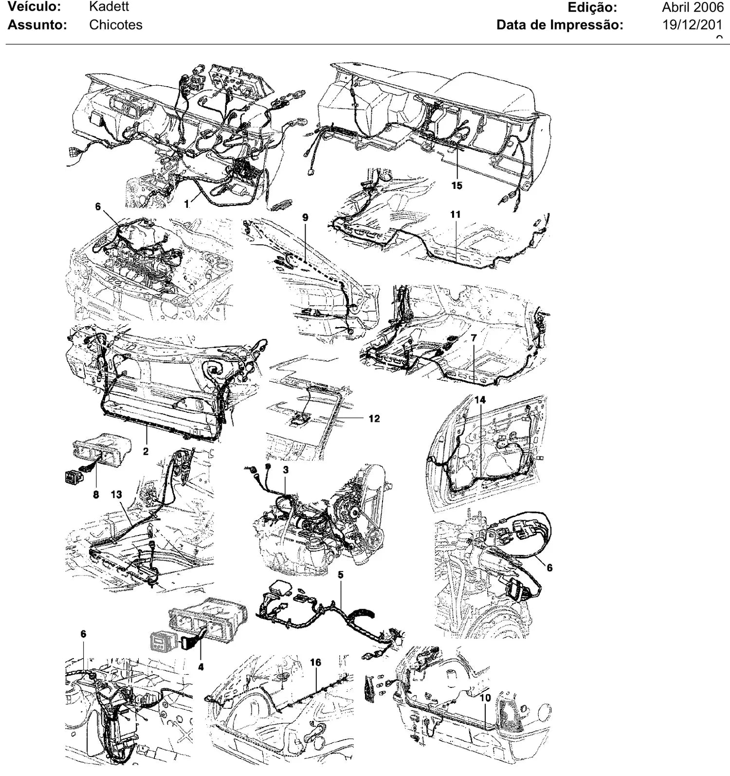 Catálogo de Peças Chevrolet Kadett, Ipanema e Conversível 1989-1998 — vista explodida 1 (pág. 442 do PDF)