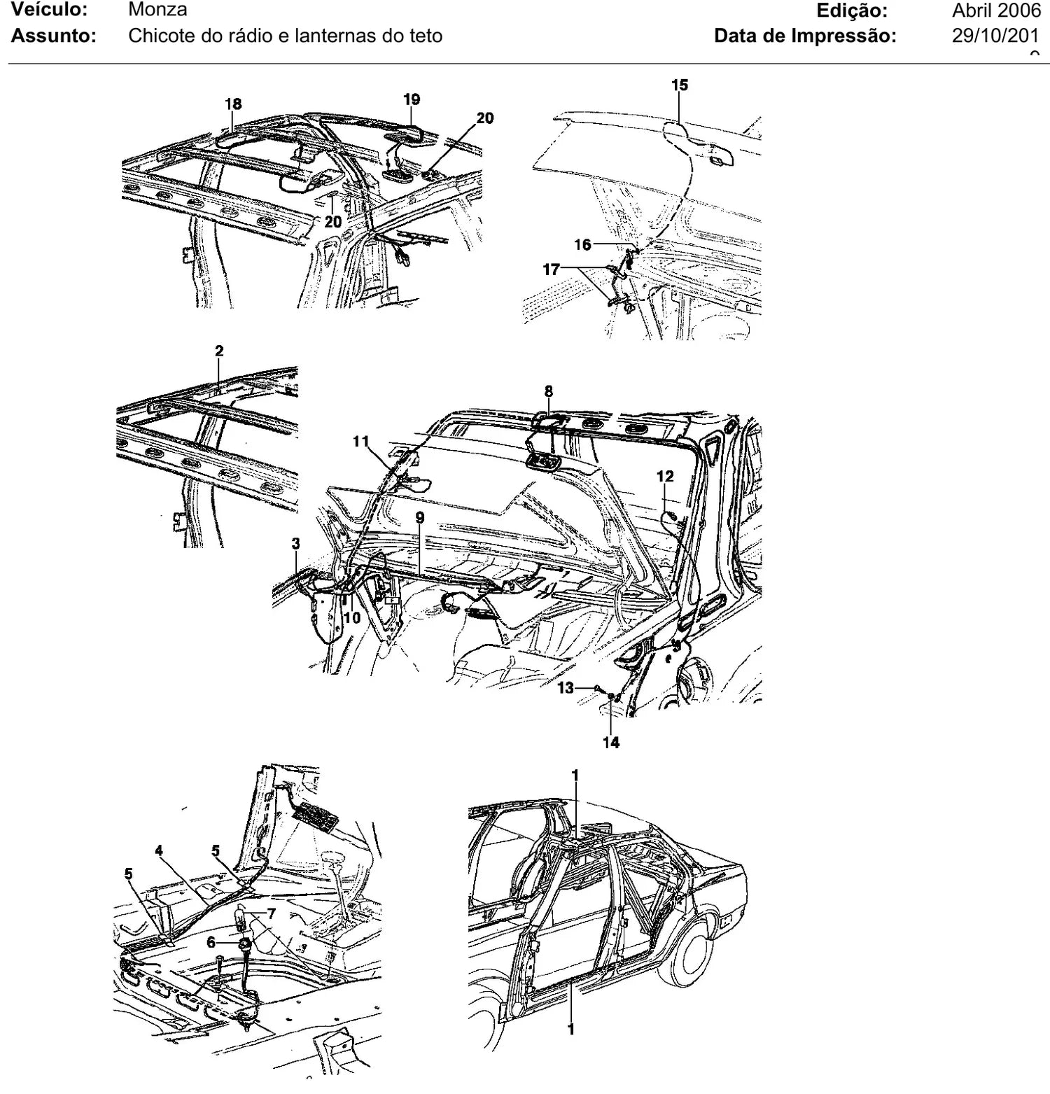 Catálogo de Peças Chevrolet Monza 1982-1996 — vista explodida 2 (pág. 450 do PDF)