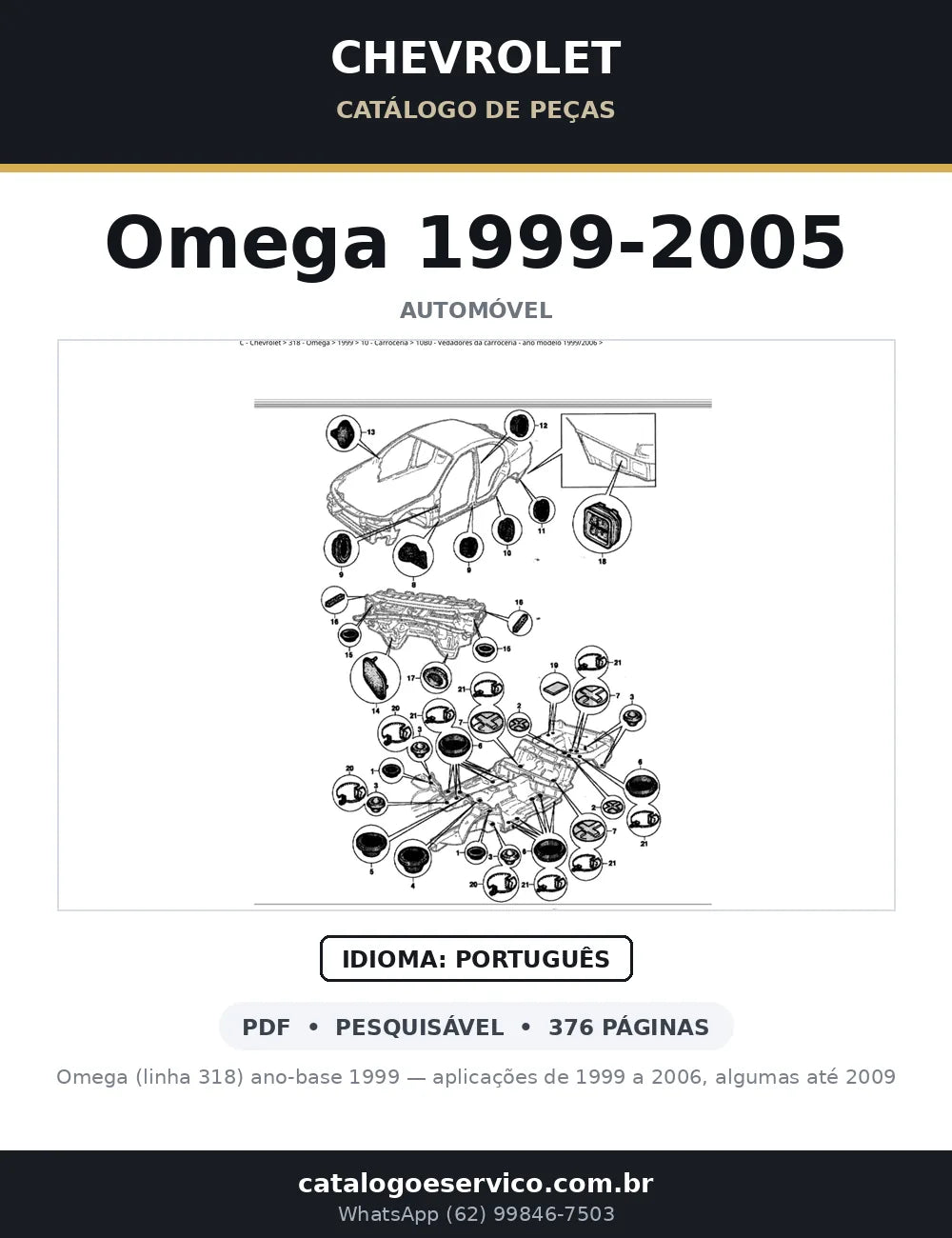 Catálogo de Peças Chevrolet Omega 1999-2005 — capa
