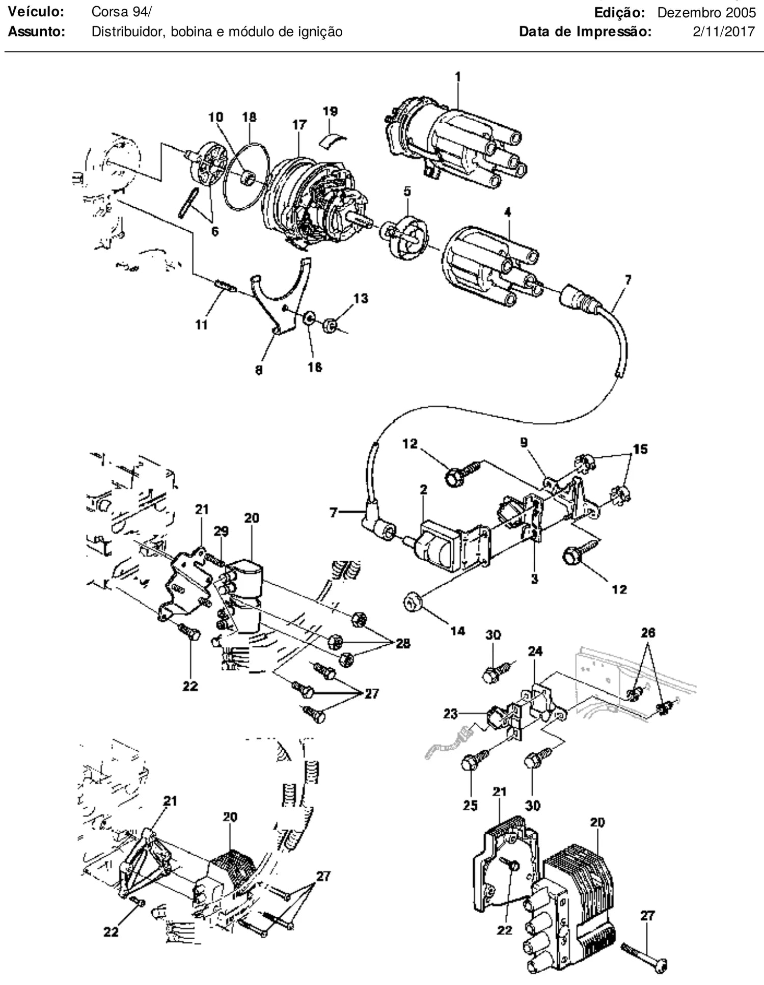 Catálogo de Peças Chevrolet Pick-up Corsa 1995-2003 (linha Corsa completa) — vista explodida 2 (pág. 123 do PDF)