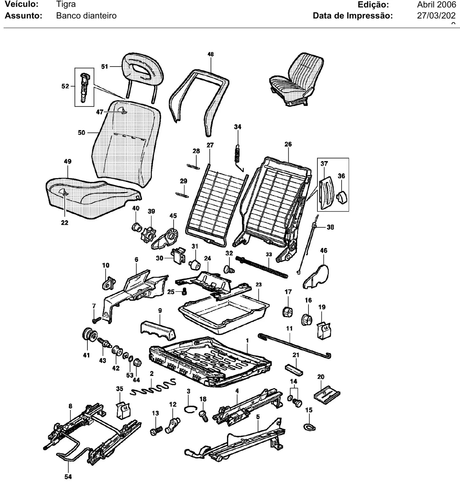 Catálogo de Peças Chevrolet Tigra 1998-2000 — vista explodida 2 (pág. 183 do PDF)
