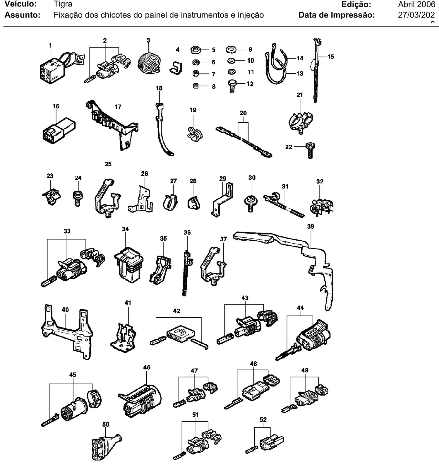 Catálogo de Peças Chevrolet Tigra 1998-2000 — vista explodida 3 (pág. 147 do PDF)