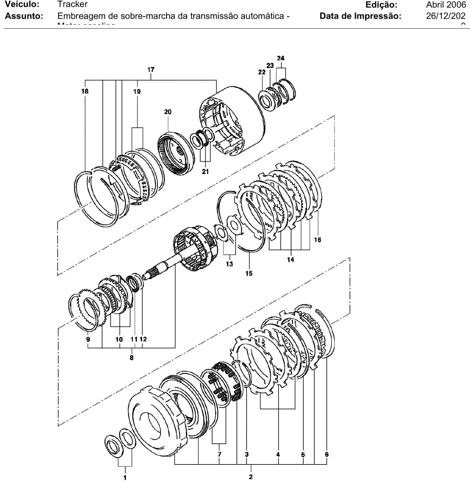Catálogo de Peças Chevrolet Tracker 2001-2004 (gasolina e diesel) — vista explodida 2 (pág. 193 do PDF)