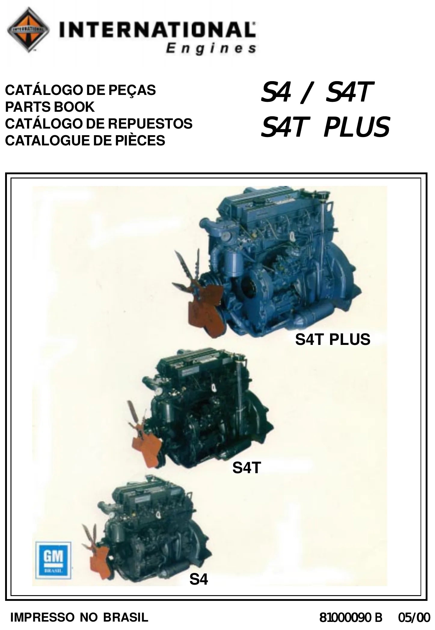 Catálogo de Peças Motor Maxion S4, S4T e S4T Plus — vista explodida 1 (pág. 1 do PDF)