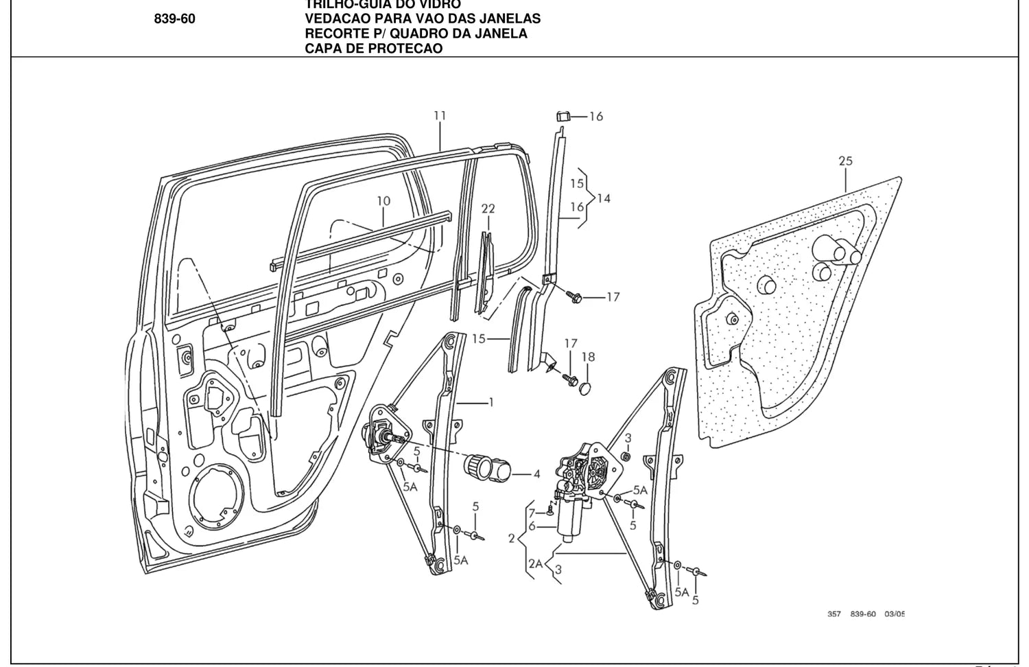 Catálogo de Peças Volkswagen Fox 1.0 e 1.6 (2003-2009) — vista explodida 1 (pág. 640 do PDF)
