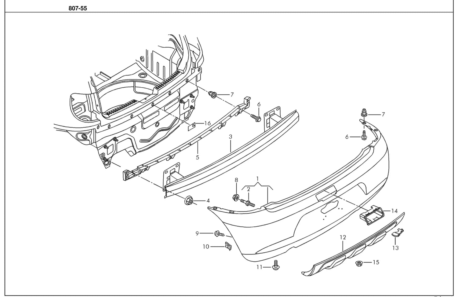 Catálogo de Peças Volkswagen Fox 1.0 e 1.6 (2003-2009) — vista explodida 3 (pág. 488 do PDF)
