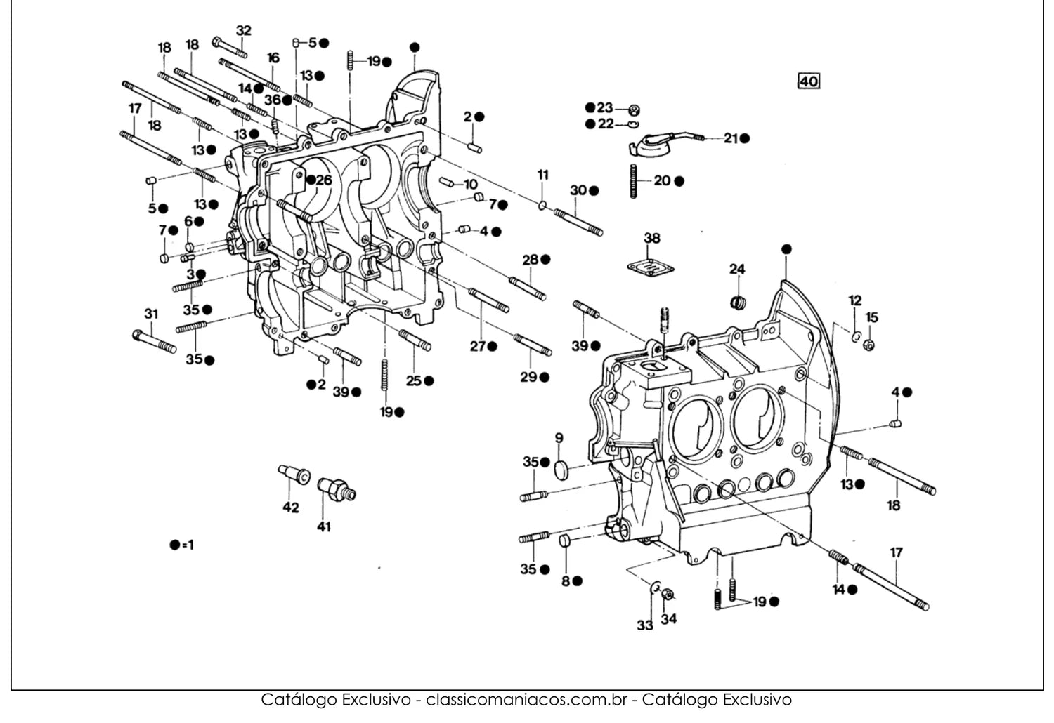 Catálogo de Peças Volkswagen Gol quadrado AE, AP e AT (1980-1996) — vista explodida 3 (pág. 12 do PDF)