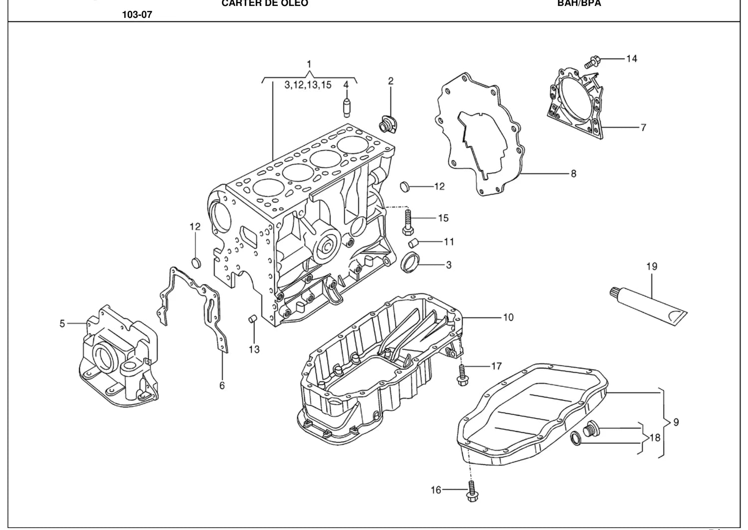 Catálogo de Peças Volkswagen Golf Mk4 1.6, 2.0 e 2.8 (2002-2006) — vista explodida 2 (pág. 7 do PDF)