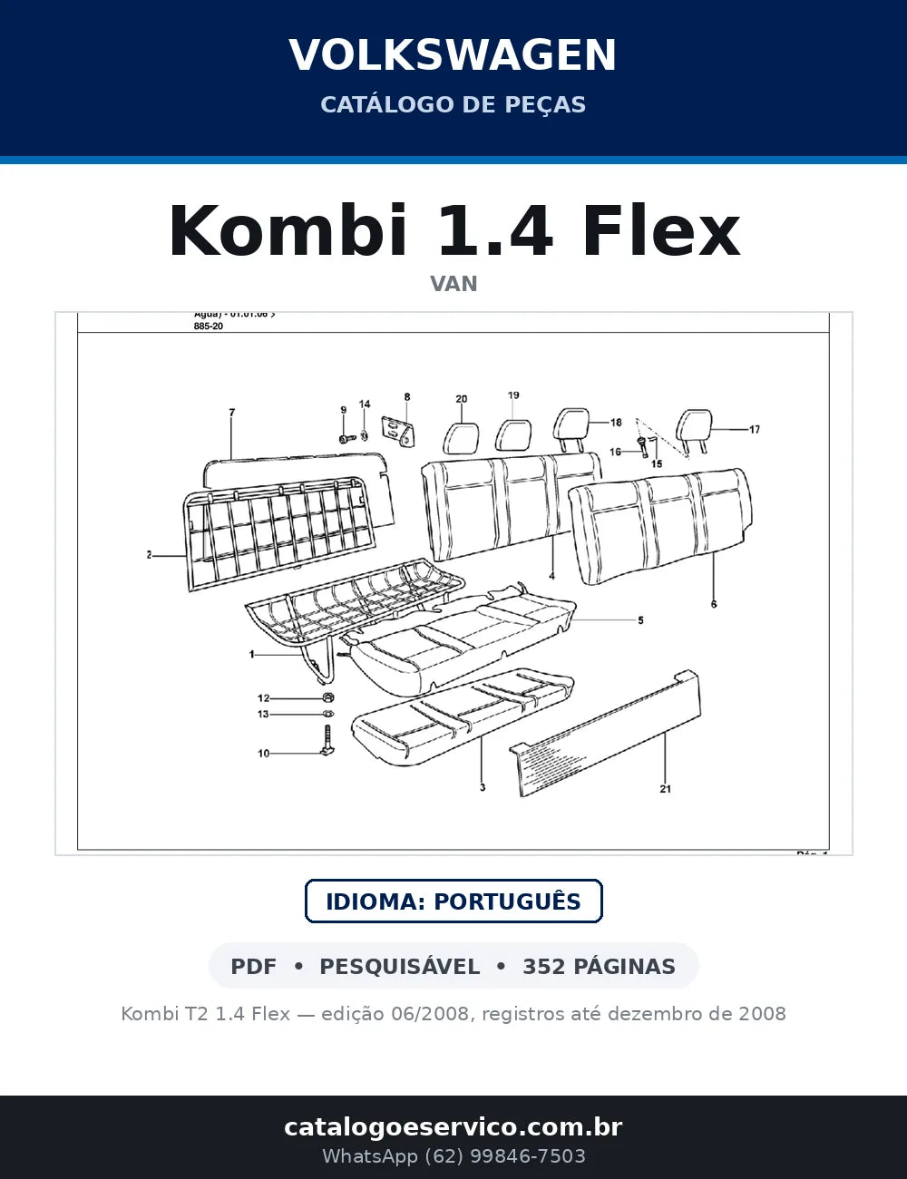 Catálogo de Peças Volkswagen Kombi 1.4 Flex (2006-2010) — capa