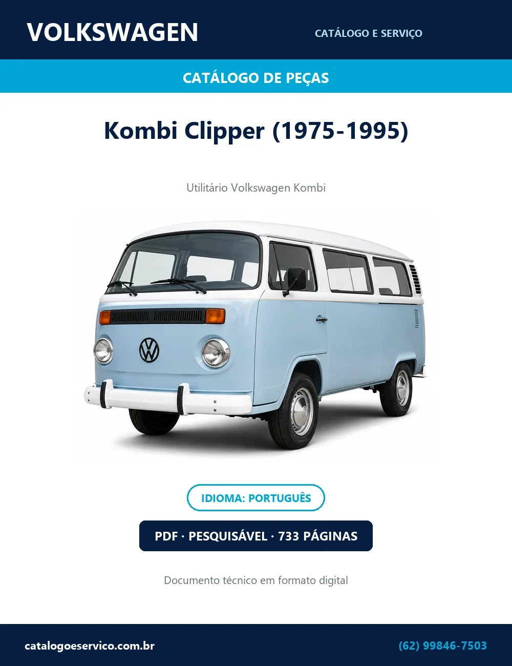 Catálogo de Peças Volkswagen Kombi Clipper (1975-1995) — capa