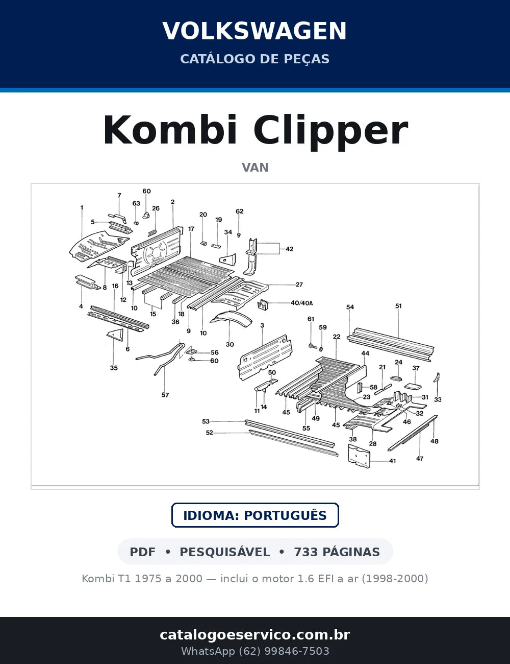 Catálogo de Peças Volkswagen Kombi Clipper (1975-1995) — capa