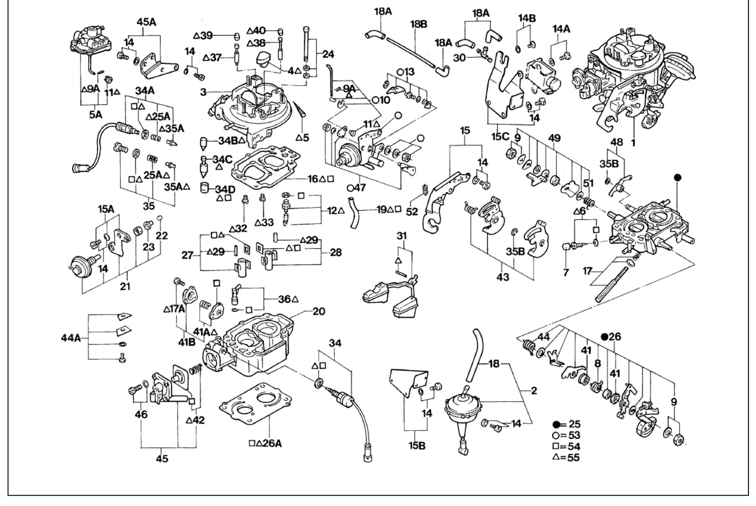 Catálogo de Peças Volkswagen Parati e Voyage quadrados (1982-1995) — vista explodida 3 (pág. 234 do PDF)