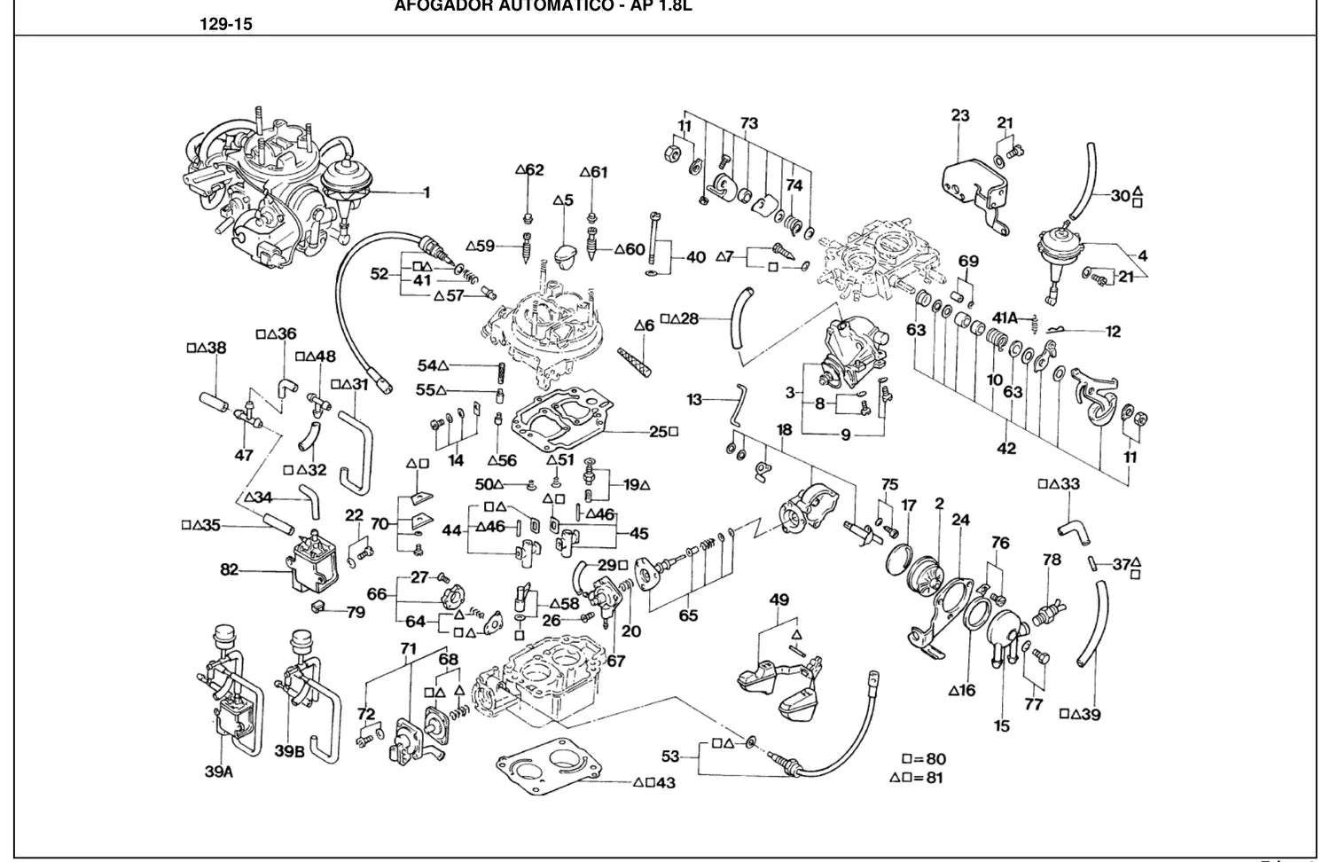 Catálogo de Peças Volkswagen Saveiro quadrada (1982-1997) — vista explodida 3 (pág. 454 do PDF)