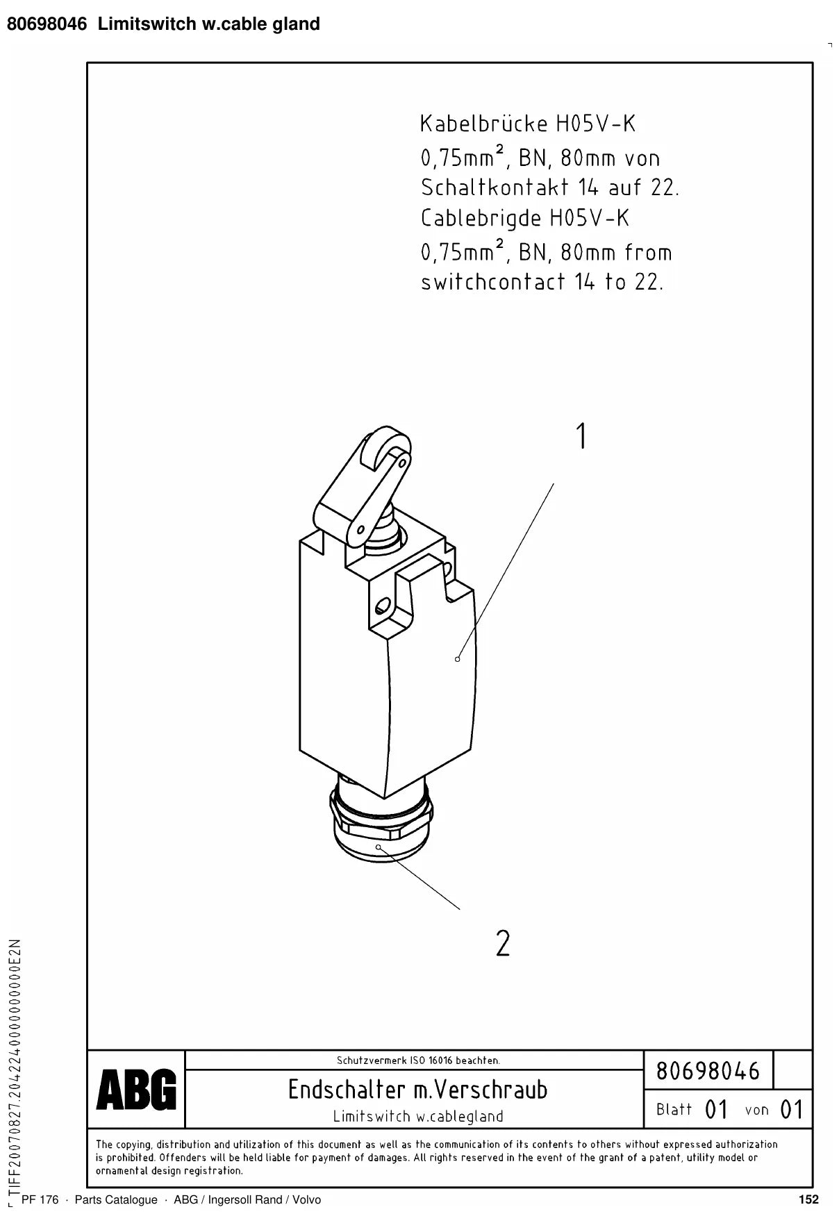 ABG PF 176 Ingersoll Rand — vista explodida 2