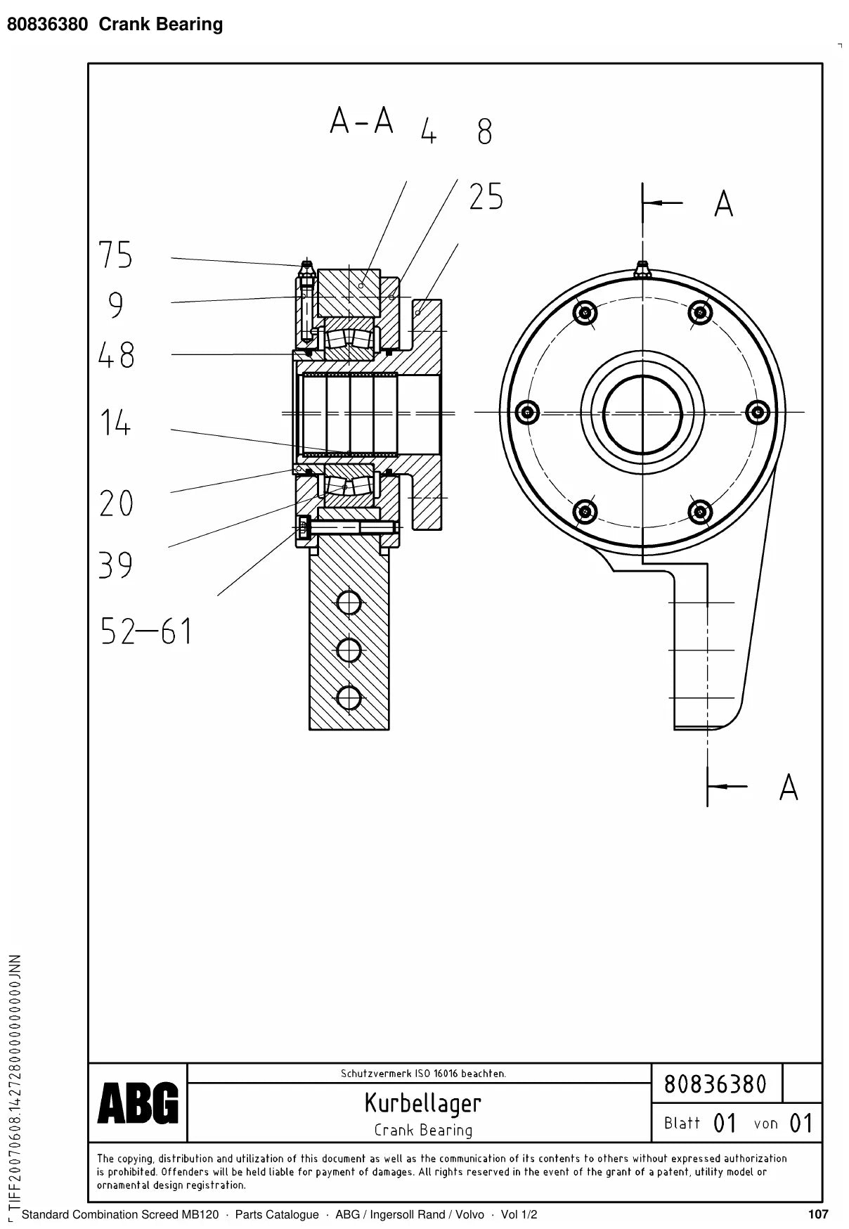 ABG MB120 Ingersoll Rand — vista explodida 1