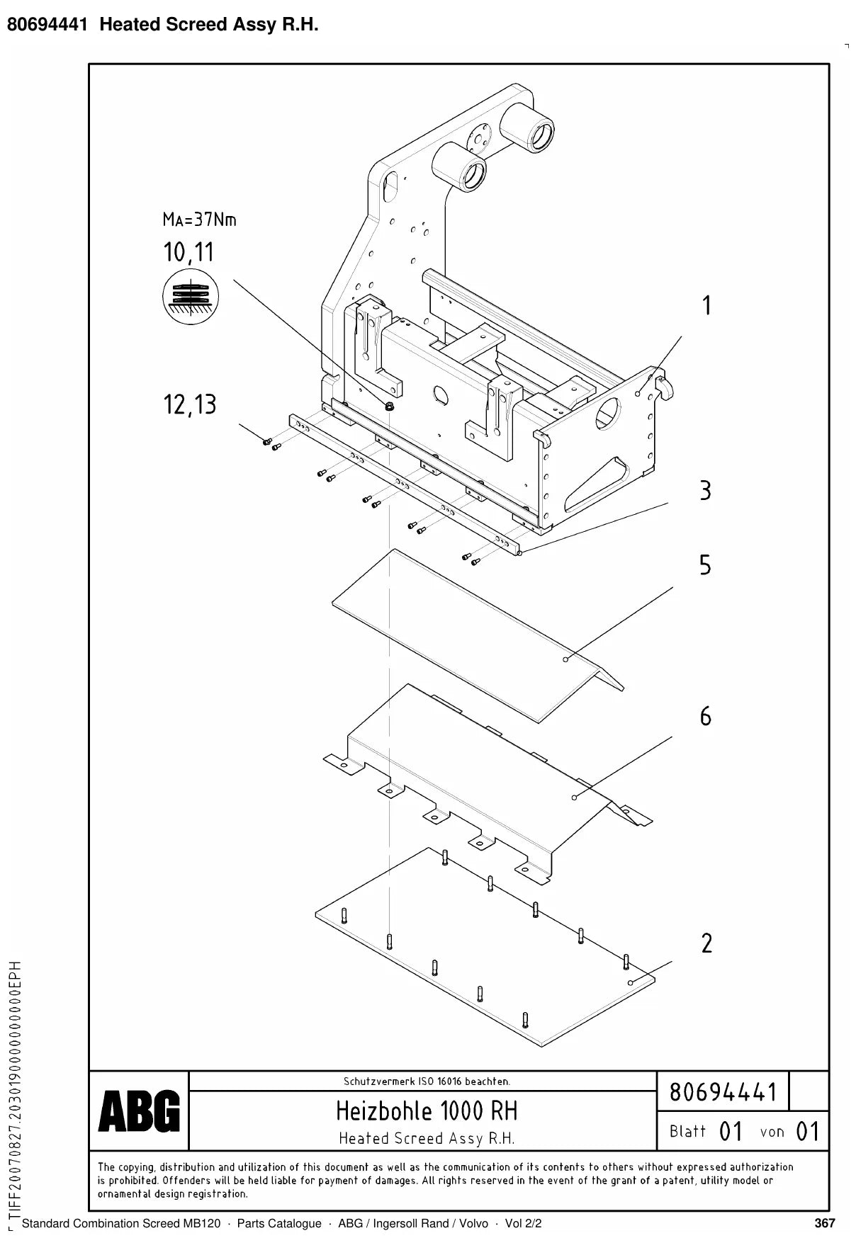 ABG MB120 Ingersoll Rand — vista explodida 4
