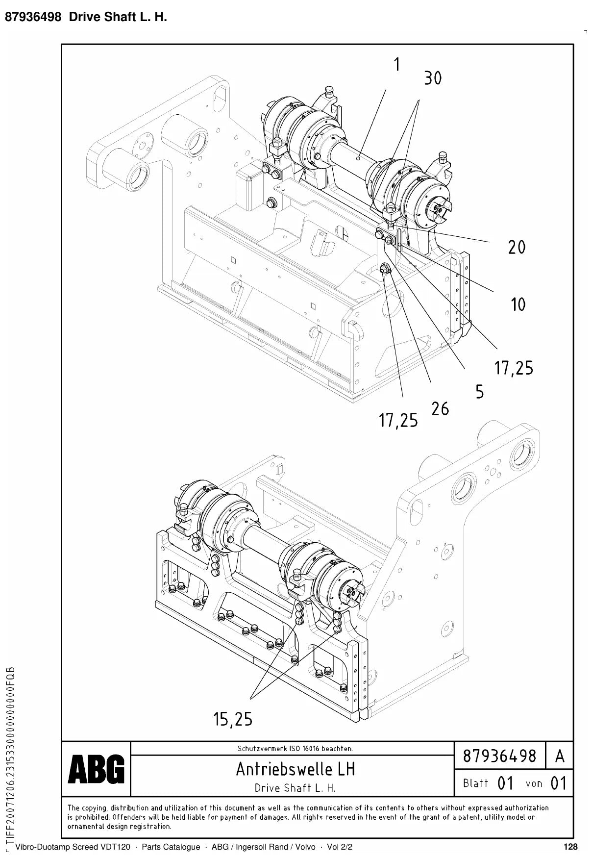 ABG VDT120 Ingersoll Rand — vista explodida 3