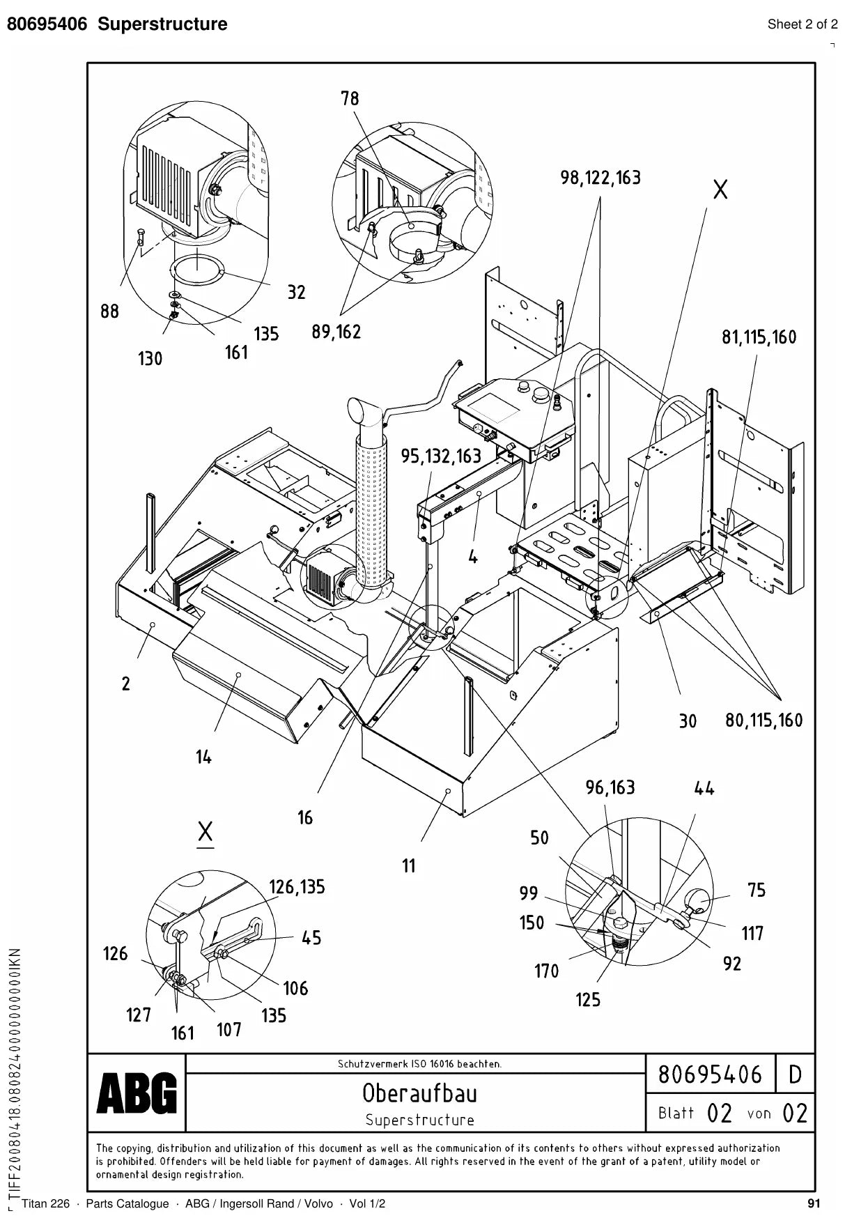 ABG Titan 226 Ingersoll Rand — vista explodida 1