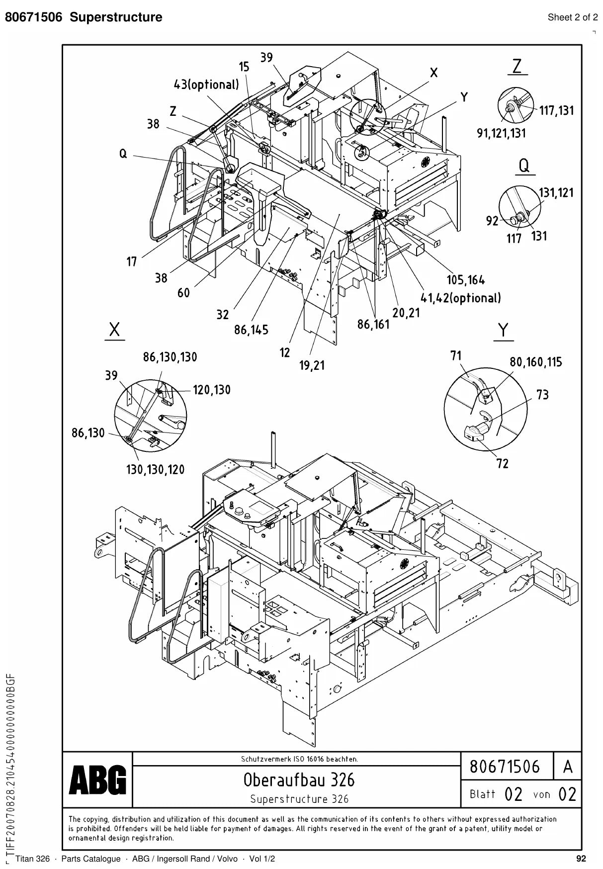 ABG Titan 326 Ingersoll Rand — vista explodida 1