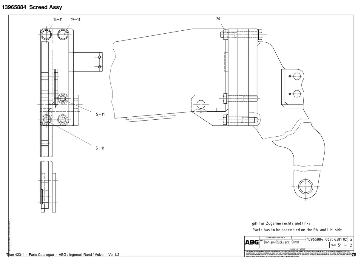 ABG Titan 423-1 Ingersoll Rand — vista explodida 1