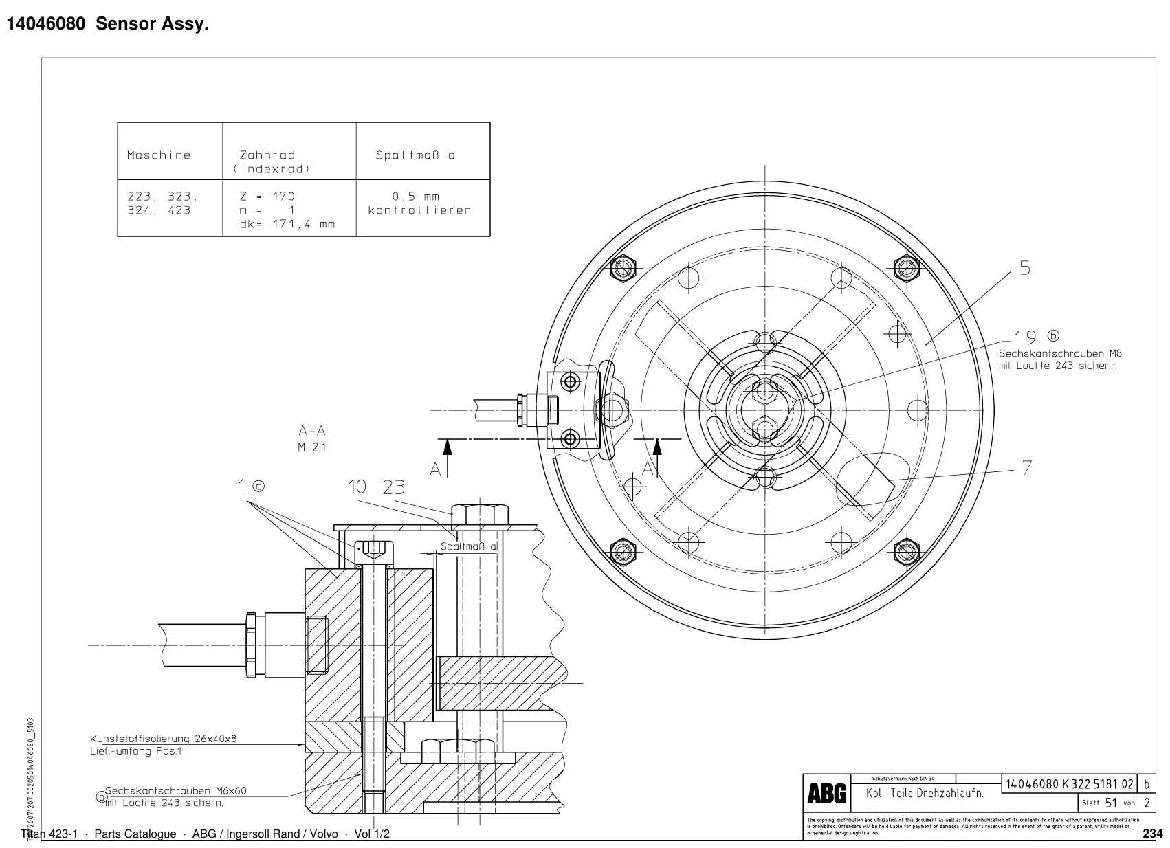 ABG Titan 423-1 Ingersoll Rand — vista explodida 2