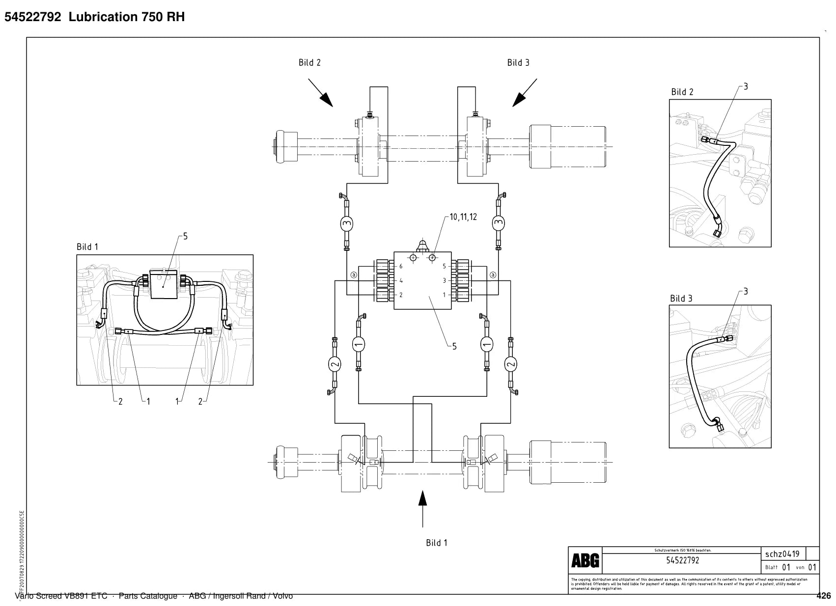ABG Varioscreed VB891 ETC Ingersoll Rand — vista explodida 3