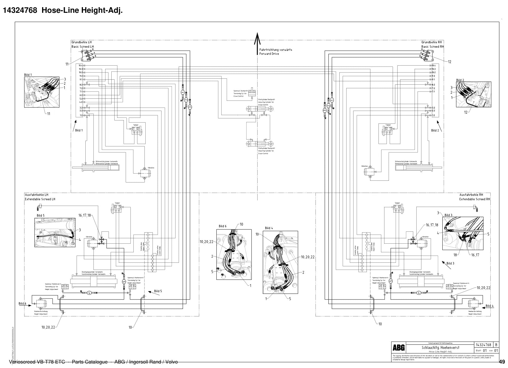 ABG Varioscreed VB-T78 ETC Ingersoll Rand — vista explodida 1