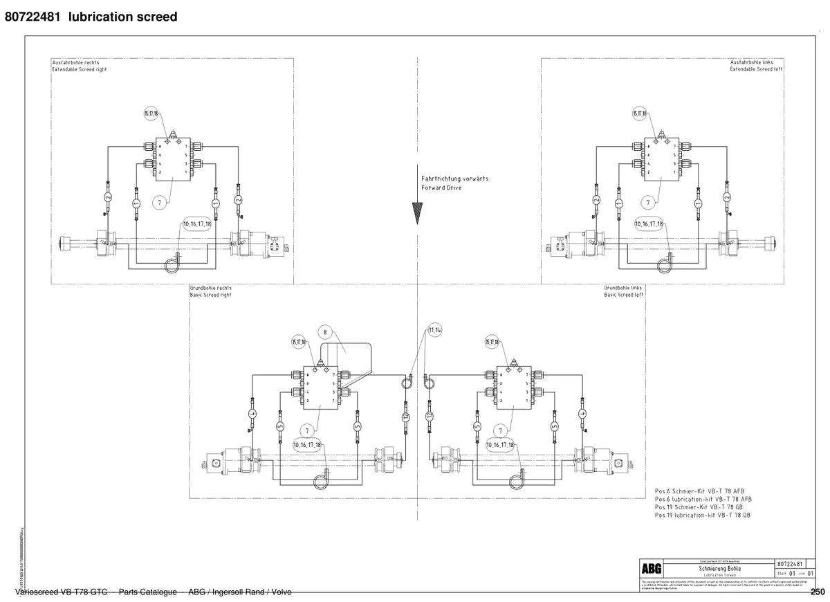 ABG Varioscreed VB-T78 GTC Ingersoll Rand — vista explodida 3
