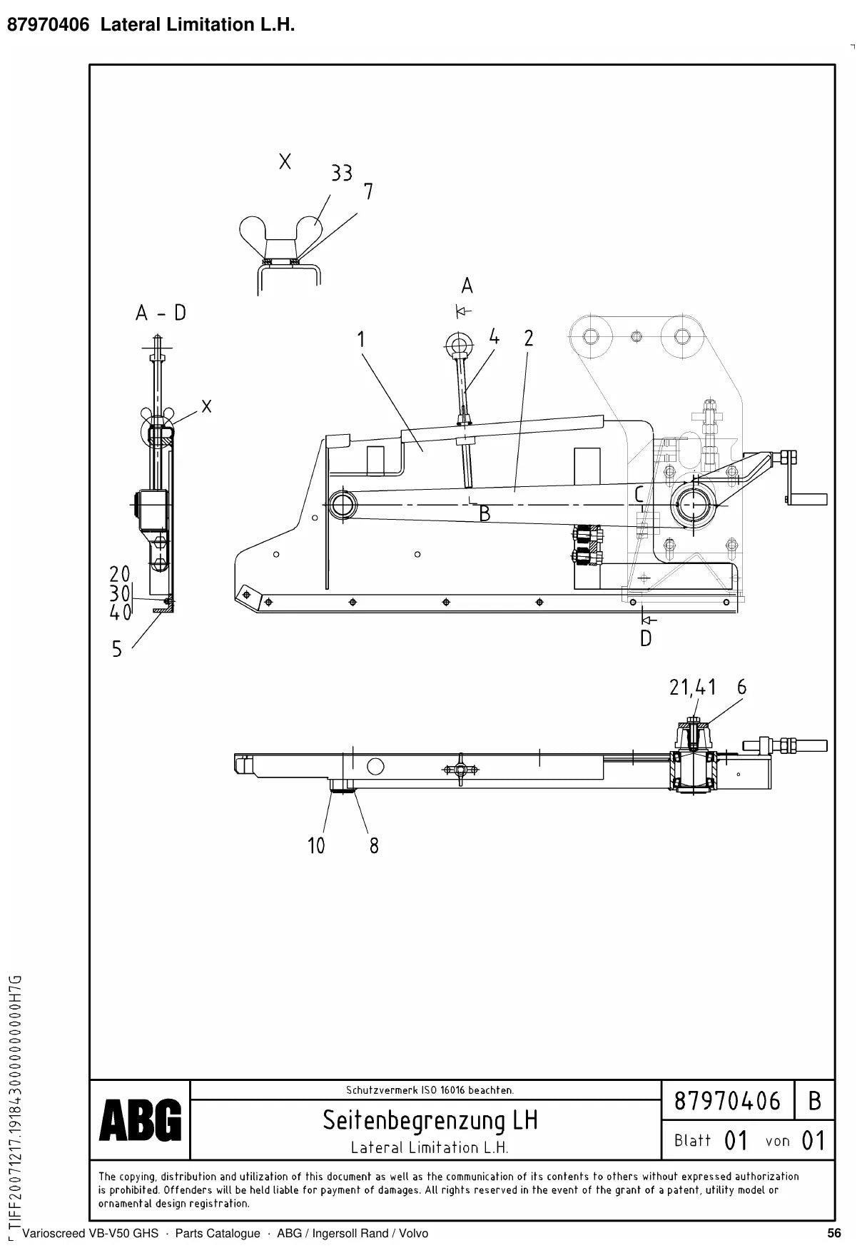 ABG Varioscreed VB-V50 GHS Ingersoll Rand — vista explodida 2