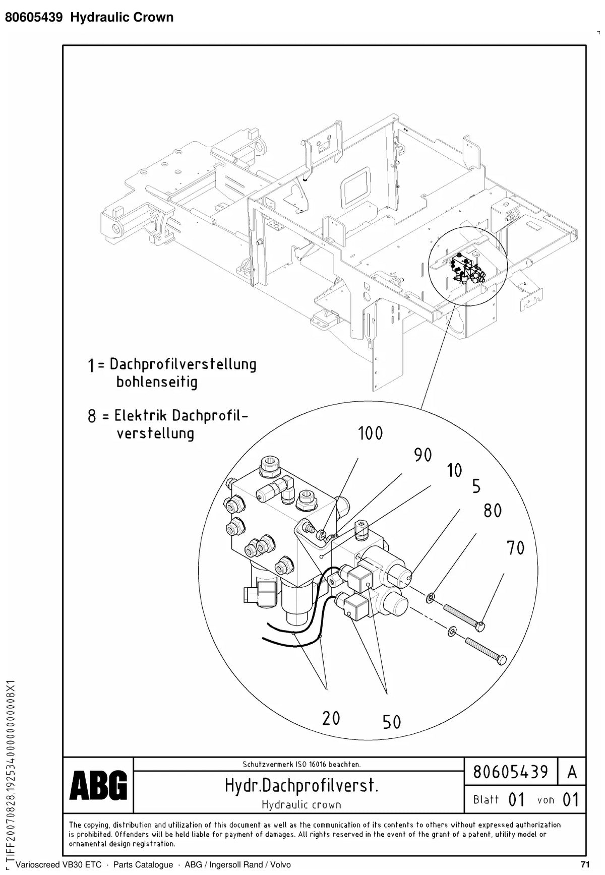 ABG Varioscreed VB30 ETC Ingersoll Rand — vista explodida 2